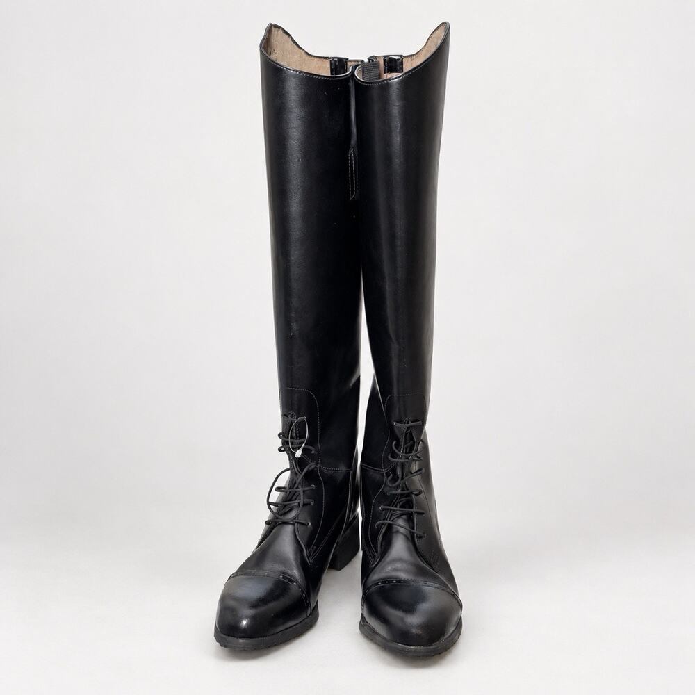 Ovation Finalist Tall English Riding Boots Womens Size 7.5 Wide Pull On Field